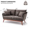 Karl Home |Linen Blend Mid-Century Modern Small Spaces Loveseat Two-Seater Sofa With Solid Wood Base - 2 of 4