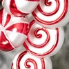 5.5"H & 5.75"H Sullivans Christmas Candy Striped Ornament Set of 2  Red-White - 2 of 2