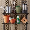 Rubbermaid 2024658 Large Upright Utility Shed Storage Unit Shelving Kit System with Two 25 Pound Capacity Storage Shelves and Installation Hardware - 2 of 4
