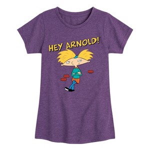 Girls' - Hey Arnold! - Cool Arnold Fitted Short Sleeve Graphic T-Shirt - 1 of 4