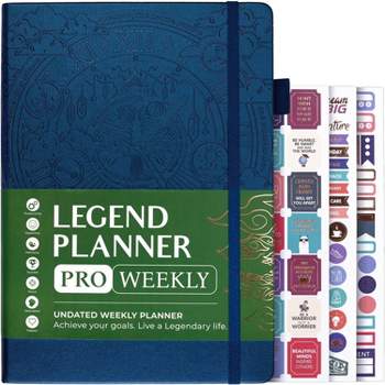 Undated Pro Schedule Planner Weekly/monthly Dark Teal - Clever Fox : Target