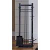 Pleasant Hearth Preston Fireplace Toolset Vintage Iron: Indoor/Outdoor Accessories, Poker, Broom, Tongs, Stand, Black - 3 of 4