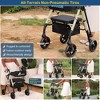 JUJABU Lightweight Foldable Rollator Walker for Seniors with Seat and Brakes, 8" All-Terrain Wheels and Adjustable Height - 4 of 4