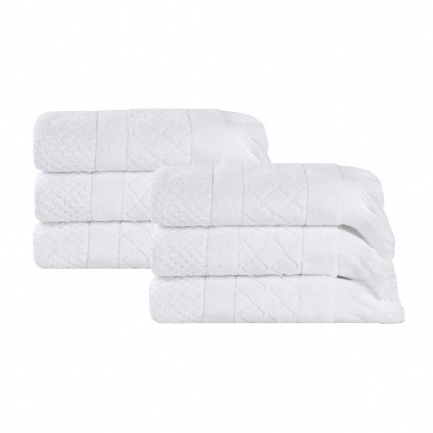 Diamond Border Terry Hand Towel Black/White - Threshold™