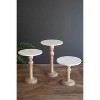 Natural Wood and White Marble Display Stands – Set of 3 by Kalalou - 3 of 3