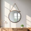 SAGEBROOK HOME 24" Metal Mirror with Rope Silver/Natural: Round, Hand-Painted, Wall Mount, Jute Accent - image 2 of 4