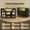 8-Drawer Fabric Dresser with Charging Station and LED Lights, TV Stand for 55-Inch - 4 of 4