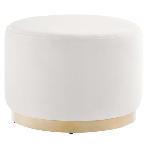 Modway Tilden 23" Round Ottoman – Velvet Upholstered Tufted Ottoman with Plush Cushion for Accent Seating - 1 of 4