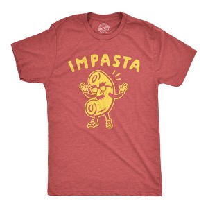 Mens Impasta Tshirt Funny Noodle Disguise Graphic Novelty Tee - Crazy Dog Men's T Shirt - 1 of 4