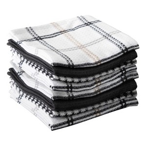 T-fal Coordinating Flat Waffle Weave Dish Cloth  Eight Pack  Neutral - 1 of 4