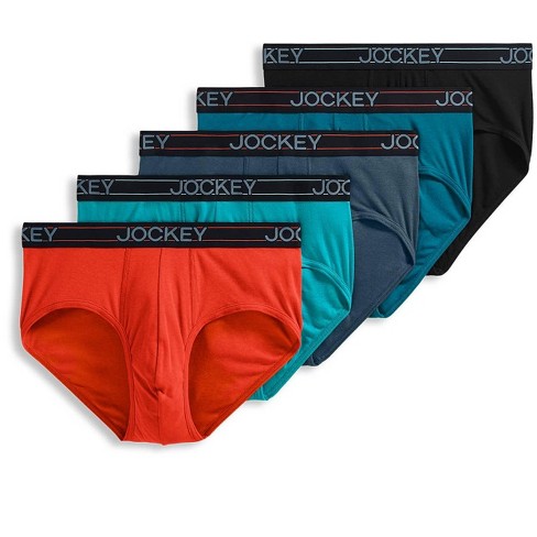 Jockey Men's Underwear Lightweight Cotton Blend Brief - 5 Pack