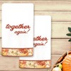 Linum Home Textiles THANKSGIVING TOGETHER AGAIN - Embroidered Luxury 100% Turkish Cotton Hand Towels - 2 of 3