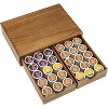Wooden K-Cup Organizer with Drawer, 30-Pod Storage Box for Coffee Maker & Tea Pods - 3 of 4