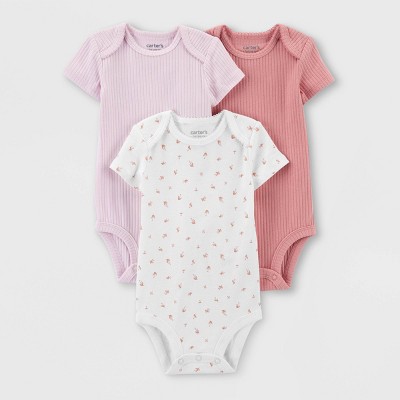 Carter's Just One You® Baby 3pk Bodysuit - Purple/Pink 3M