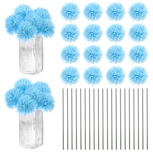 Unique Bargains Artificial Chrysanthemum Ball Flowers Silk Bouquets Real Touch 11 Inch 30 Pcs - 1 of 4