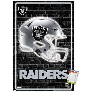 Trends International NFL Las Vegas Raiders - Neon Helmet 23 Unframed Wall Poster Prints - 1 of 4
