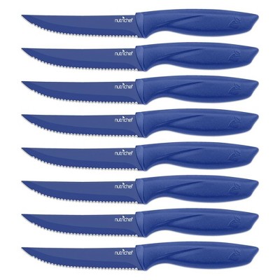 Cuisinart Advantage 6pc Nonstick Utility And Paring Knife Set With Blade  Guards Blue : Target