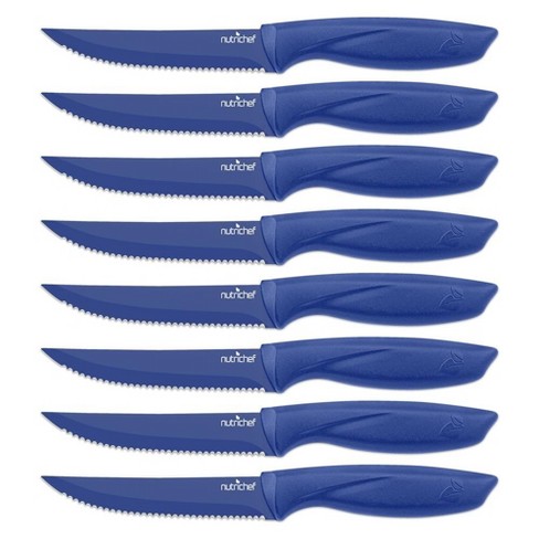 Lux Decor Collection Set of 8 Steak Knives, Stainless Steel and