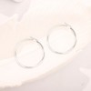 Large Plain Hoop Earrings for Women Silver Tone Stainless Steel Ginger Lyne Collection - 4 of 4