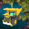 Polarx 4.0 Inch Yellow Dump Truck Christmas Tree Ornament , Christmas Decor Construction Vehicle Equipment (1PC) - 2 of 4