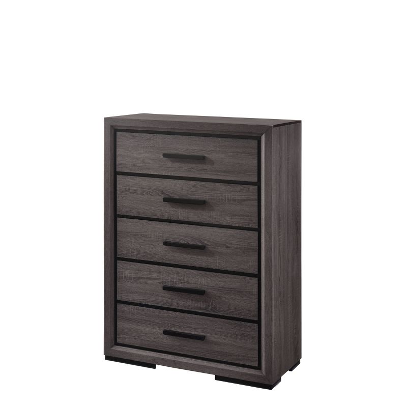 Flemming 5 Drawer Chest Gray - miBasics, 1 of 5