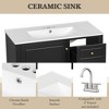 Whisen 24" Bathroom Vanity with Sink, Drawers & Storage Shelves, Ceramic Top with MDF/Solid Wood Base - 4 of 4