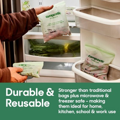 Compostic 100% Compostable Food Storage Bags Variety Pack - 145ct