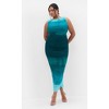 Women's Plus Size Halo Ombre Dress - green | CITY CHIC - 2 of 4