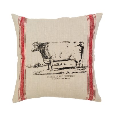 C&F Home 20" x 20" Cow Feed Sack Feed Sack Pillow