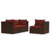 vidaXL Garden Lounge Set Brown, Cinnamon Red - 2 of 4