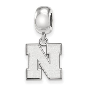 Black Bow Jewelry Sterling Silver Nebraska Cornhuskers NCAA Bead Charm - 1 of 4