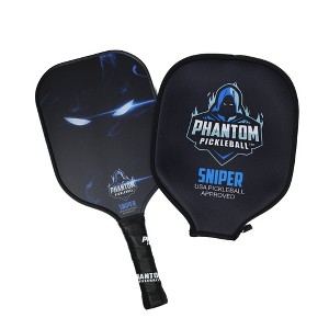 Phantom Pickleball 16.5'' Sniper 13mm T800 Carbon Fiber Traditional Pickleball Paddle with Cover - Blue - 1 of 4