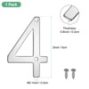 Unique Bargains 304 Stainless Steel Polished Surface Rust Resistant Corrosion Resistant House Number 1 Pc - 3 of 4