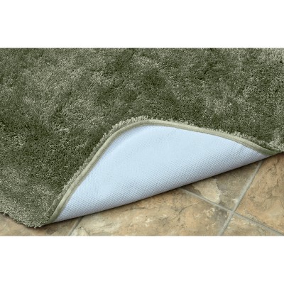 Deep Fern Ultra Plush Washable Nylon Bath Rug Set