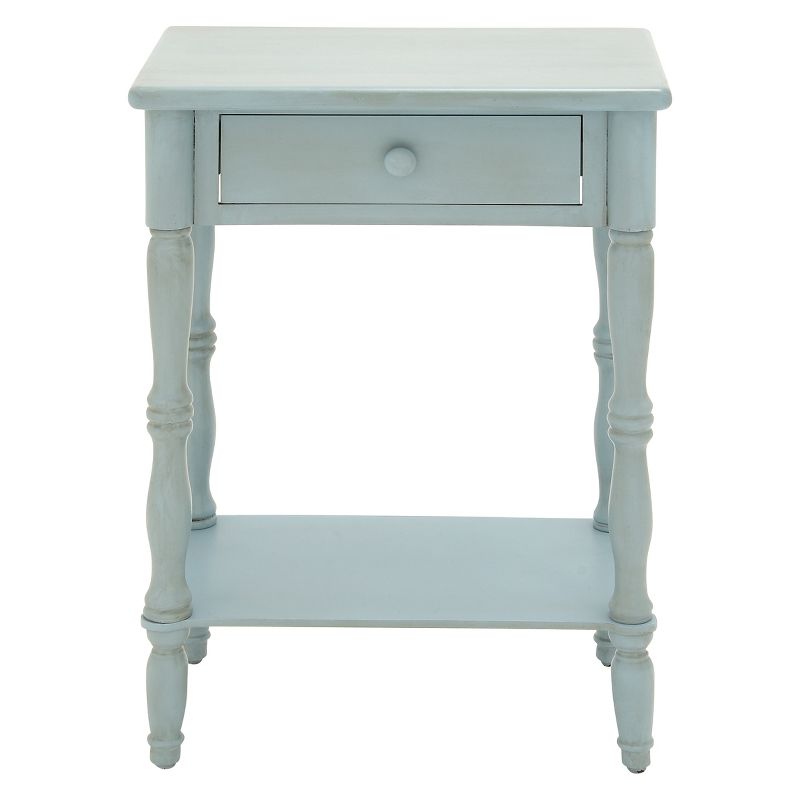 Wood Traditional Accent Table Gray/Blue - Olivia & May, 1 of 6