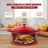 SEVOBAL Pots and Pans 4.5 Quart Enameled Dutch Oven Pot with Lid, Cast Iron Dutch Oven Non-stick Enamel Coated Cookware, Red, 10.63"*9.45"*3.94" - 4 of 4