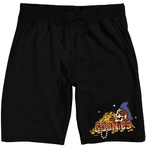 The Goonies Pirate Skull & Treasure Adult Black Sleep Pajama Shorts - 1 of 3