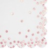 Blue Panda 50 Pack Scalloped White & Rose Gold Napkins for Birthday, Foil Polka Dotted for Holiday Party, 3 Ply, 6.3 in - 3 of 4