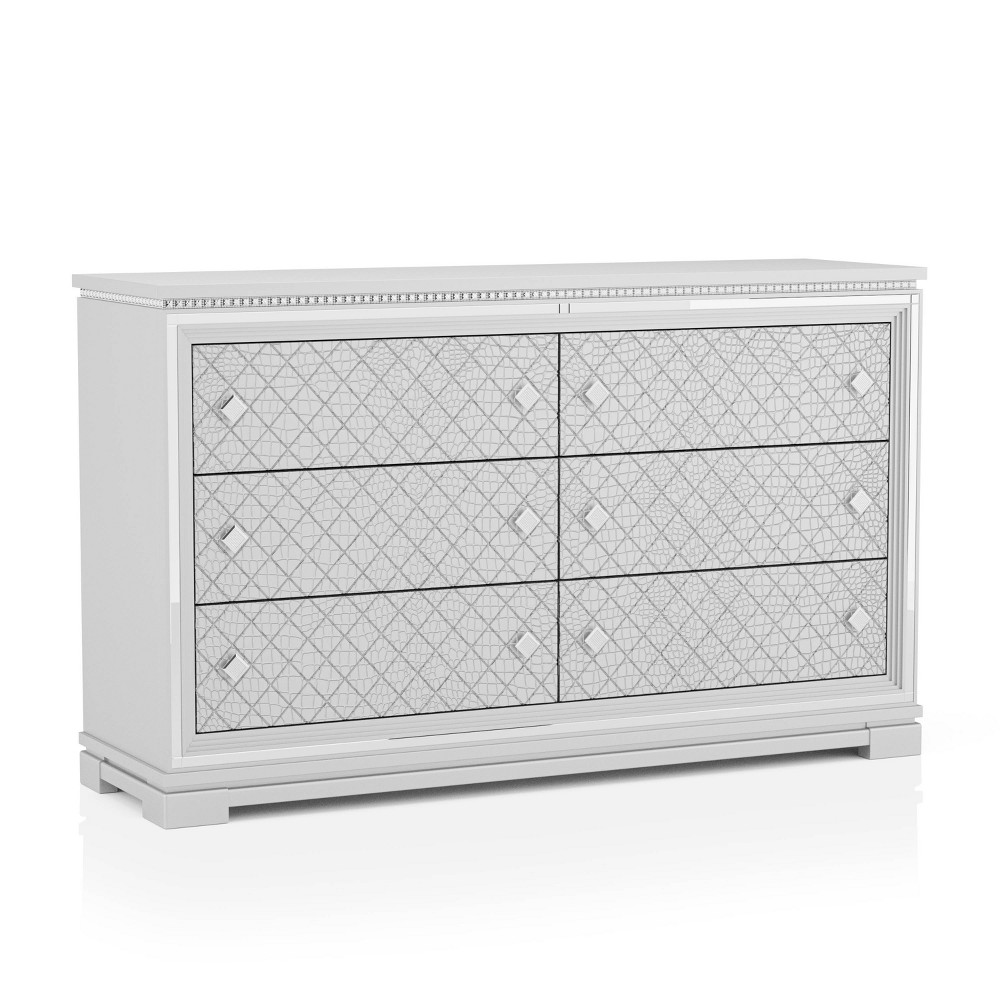 Photos - Dresser / Chests of Drawers Tenaya 6 Drawer Dresser Silver - HOMES: Inside + Out
