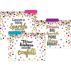 Teacher Created Resources Confetti File Folders, Letter Size, Pack of 12 - 1 of 1