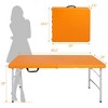 Osparple  Folding Outdoor Dining Table,Rectangle Portable Patio Table with Carrying Handle 4 Chairs - 3 of 4