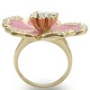 Slickblue Gold Brass Ring with Clear Crystal Flower Design for Women, Timeless Cocktail Jewelry, Size 5, 9, 10 - 4 of 4