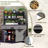 PAGED 65" Garden Potting Bench Table, Rustic Fir Wood Outdoor Potting Bench with 3-Tier Shelves & Magnetic Cabinet, Garden Potting Table - 2 of 4