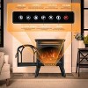 R.W.FLAME 17" Electric Fireplace with Remote, Cathedral Design, Adjustable Flames, Brightness, Heat, and Overheat Protection - 3 of 4