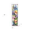 HomeRoots 36" Purple Pink And Yellow Iris Solid Wood Porch Sign - 3 of 4