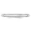 Black Bow Jewelry 2.5mm to 6mm 14K White Gold Half Round Ridged Edge Standard Fit Band - 3 of 4