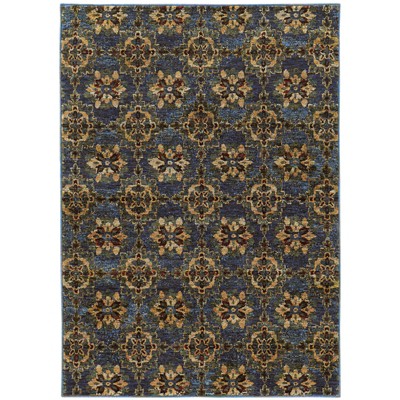Oriental Weavers Andorra 6883C Blue/ Gold Indoor Area Rug - 3'3" x 5'2"