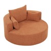 Merax 360° Swivel Oversized Round Accent Chair with Removable Pillows - 4 of 4