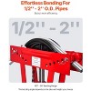 VEVOR Hydraulic Pipe Bender, 12 Ton Manual Copper Exhaust Pipe Bending Machine with 6 Dies (1/2" - 2") and 90 - 180° Adjustable Rollers, Red - 4 of 4