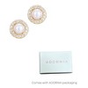 Adornia 14k Gold Plated Freshwater Pearl CZ Halo Stud Earrings - 4 of 4